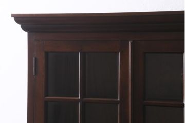 中古　松本民芸家具　シックな雰囲気がおしゃれなA型食器棚(カップボード、キャビネット、収納棚、戸棚)(定価50万円)(R-039583)