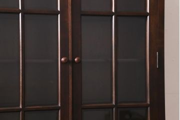 中古　松本民芸家具　シックな雰囲気がおしゃれなA型食器棚(カップボード、キャビネット、収納棚、戸棚)(定価50万円)(R-039583)