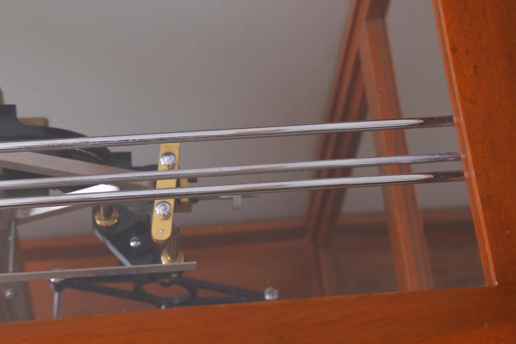 アンティーク雑貨　島津製作所　上皿天秤　ガラスケース　はかり　化学天秤(R-039585)