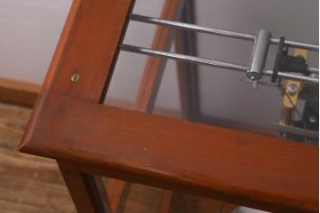アンティーク雑貨　島津製作所　上皿天秤　ガラスケース　はかり　化学天秤(R-039585)
