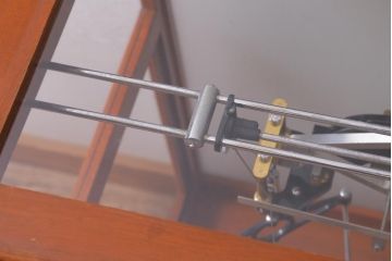 アンティーク雑貨　島津製作所　上皿天秤　ガラスケース　はかり　化学天秤(R-039585)