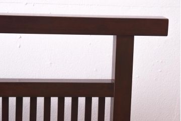 ヴィンテージ家具　松本民芸家具　格子のデザインが上品なC型衝立(つい立て、パーテーション、ビンテージ)(定価約14万円)(R-039609)