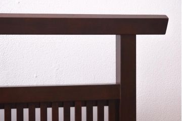 中古　松本民芸家具　上品な和の空間を演出するすりガラス付き衝立(つい立て、パーテーション)(R-039612)