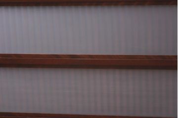 中古　松本民芸家具　上品な和の空間を演出するすりガラス付き衝立(つい立て、パーテーション)(R-039612)