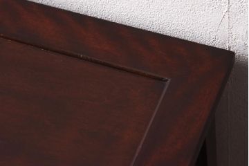 中古　松本民芸家具　シックな佇まいのC型電話台(サイドチェスト、引き出し、収納棚)(定価約11万円)(R-039615)