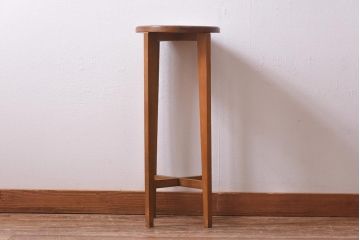 ビンテージ家具　和製ビンテージ　昭和中期　スタイリッシュなデザインの花台(飾り台)(R-039616)
