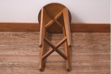 ビンテージ家具　和製ビンテージ　昭和中期　スタイリッシュなデザインの花台(飾り台)(R-039616)