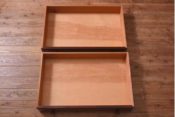 中古　松本民芸家具　D型洋服タンス 引き出しが2杯付いたワードローブ(衣装箪笥)(定価約50万円)