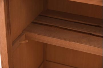 中古　民芸家具　網代引戸　柔らかな木味が上品な置水屋(茶水屋、茶道具、収納棚、引き出し)(R-039619)