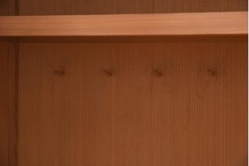 中古　民芸家具　網代引戸　柔らかな木味が上品な置水屋(茶水屋、茶道具、収納棚、引き出し)(R-039619)
