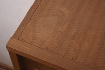 中古　民芸家具　網代引戸　柔らかな木味が上品な置水屋(茶水屋、茶道具、収納棚、引き出し)(R-039619)