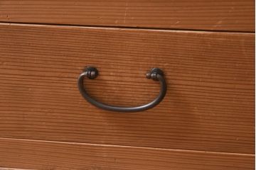 中古　民芸家具　網代引戸　柔らかな木味が上品な置水屋(茶水屋、茶道具、収納棚、引き出し)(R-039619)