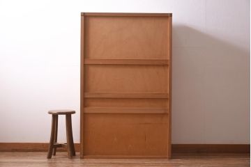 中古　民芸家具　網代引戸　柔らかな木味が上品な置水屋(茶水屋、茶道具、収納棚、引き出し)(R-039619)