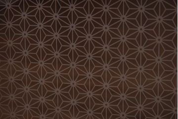 アンティーク家具　和製アンティーク　リメイク　当店オリジナルガラス　麻の葉ガラス　脚付き　ノスタルジックな雰囲気漂うキャビネット(戸棚、収納棚)(R-039627)