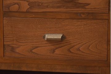ラフジュ工房オリジナル　古建具リメイク　五七の桐紋　組子　上品な和の雰囲気が魅力的なテレビ台(ローボード、収納棚、テレビボード、書院戸)(R-039640)