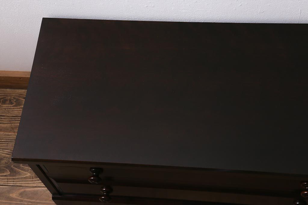 中古　北海道民芸家具　気品漂うベンチチェスト(ローボード、テレビボード、テレビ台、ローチェスト)(定価18万円)(R-039663)