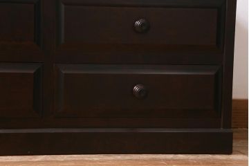 中古　北海道民芸家具　気品漂うベンチチェスト(ローボード、テレビボード、テレビ台、ローチェスト)(定価18万円)(R-039663)