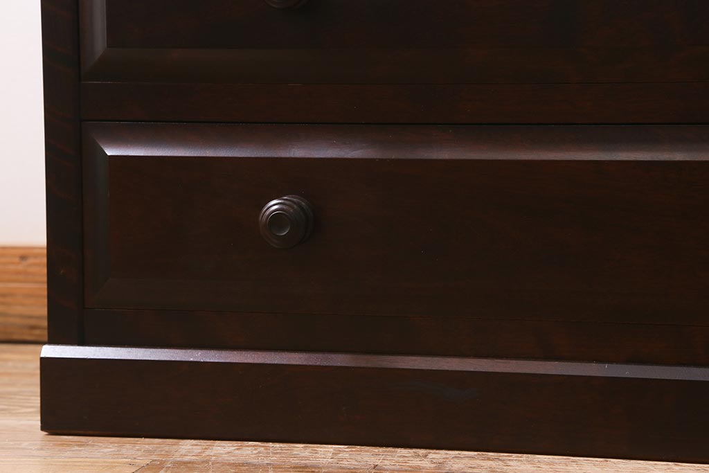 中古　北海道民芸家具　気品漂うベンチチェスト(ローボード、テレビボード、テレビ台、ローチェスト)(定価18万円)(R-039663)