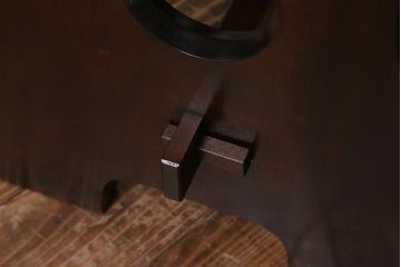 ビンテージ家具　松本民芸家具　和モダンスタイルにぴったりな12型茶卓2(サイドテーブル)(R-039672)