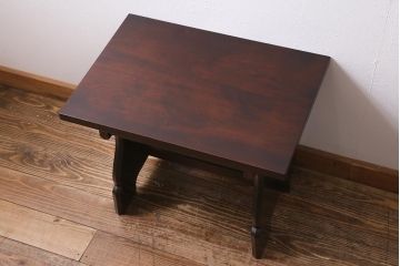 ビンテージ家具　松本民芸家具　和モダンスタイルにぴったりな12型茶卓2(サイドテーブル)(R-039672)