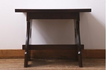 ビンテージ家具　松本民芸家具　和モダンスタイルにぴったりな12型茶卓2(サイドテーブル)(R-039672)
