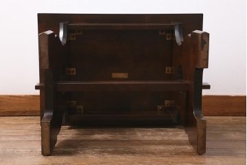 ビンテージ家具　松本民芸家具　和モダンスタイルにぴったりな12型茶卓2(サイドテーブル)(R-039672)