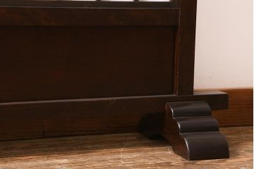 ビンテージ家具　松本民芸家具　上品な和の空間を演出する裏障子付き衝立(つい立て、パーテーション)(R-039674)