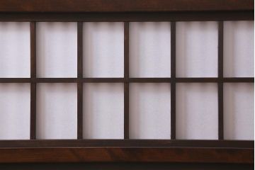 ビンテージ家具　松本民芸家具　上品な和の空間を演出する裏障子付き衝立(つい立て、パーテーション)(R-039675)