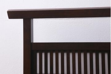 ビンテージ家具　松本民芸家具　上品な和の空間を演出する裏障子付き衝立(つい立て、パーテーション)(R-039676)