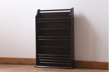 中古　北海道民芸家具　HM815　和洋どちらにも馴染むシックで上品なスリッパ立て(スリッパラック)(R-039677)