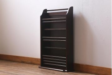 中古　北海道民芸家具　HM815　和洋どちらにも馴染むシックで上品なスリッパ立て(スリッパラック)(R-039677)