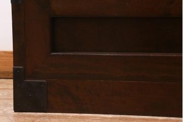 中古　松本民芸家具　和モダンな507型金具付タンス(チェスト、引き出し)(定価約41万9千円)(R-039681)