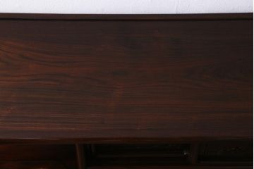 中古　民芸家具　漆塗り　紫檀材　大阪唐木指物　中澤唐木　紫峰作　職人こだわりの上質な飾り棚(茶棚、戸棚、収納棚)(R-039683)