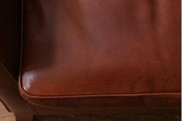 中古　イタリア製　baxter(バクスター)　OXFORDINE　牛革　ヴィンテージ感漂う1人掛けソファ(アームソファ、1Pソファ)(定価約86万円)(R-039685)