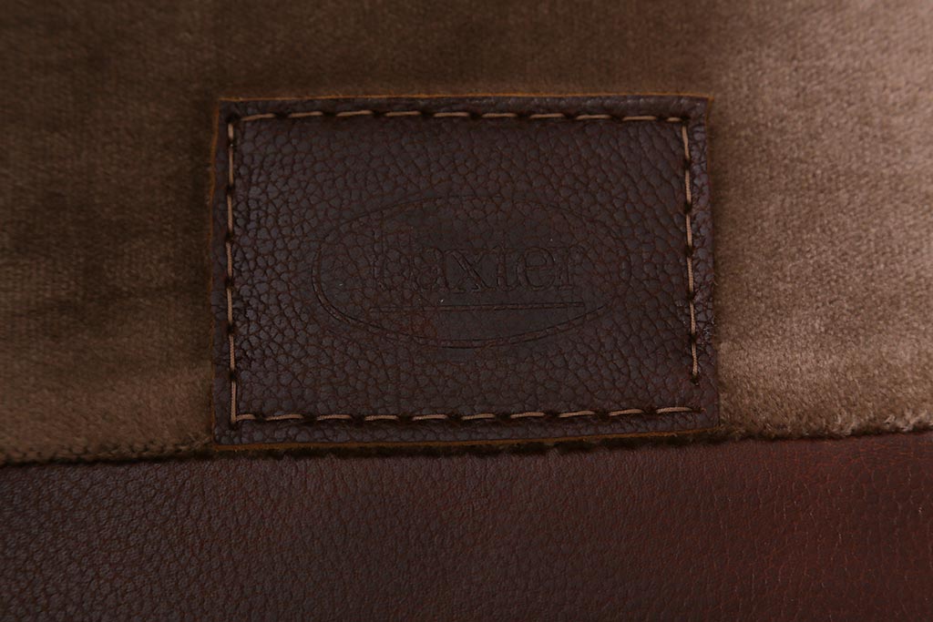 中古　イタリア製　baxter(バクスター)　OXFORDINE　牛革　ヴィンテージ感漂う1人掛けソファ(アームソファ、1Pソファ)(定価約86万円)(R-039686)