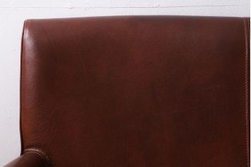 中古　Baxter社(バクスター)　OXFORDINE　ヴィンテージ感あふれるイタリア製の2人掛けレザーソファ(2Pソファ)(定価約160万円)(R-039687)