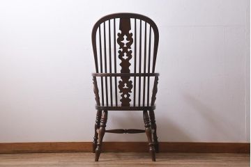 中古　松本民芸家具　#44A型　ウィンザーチェア(アームチェア、椅子、ウインザーチェア)(定価約18万円)(R-039689)