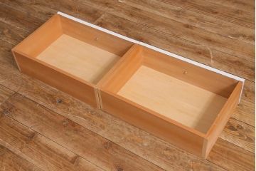 リメイク家具　中古　ペイント　民芸家具　爽やかなバイカラーが目を引く本箱(ブックケース、飾り棚、キャビネット、収納棚)(R-039690)