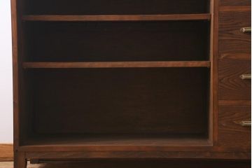 ラフジュ工房オリジナル　古建具リメイク　引き出し5杯付きの組子書院戸のキャビネット(戸棚、リビングボード)(R-039700)