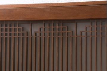 ラフジュ工房オリジナル　古建具リメイク　引き出し5杯付きの組子書院戸のキャビネット(戸棚、リビングボード)(R-039700)