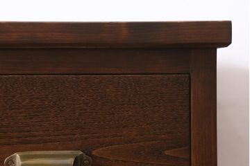 ラフジュ工房オリジナル　古建具リメイク　引き出し5杯付きの組子書院戸のキャビネット(戸棚、リビングボード)(R-039700)