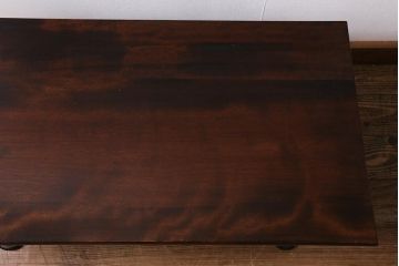 中古　松本民芸家具　#204型　コンパクトで使いやすい引き出し付きの上品な座机(ローテーブル、文机)(R-039709)