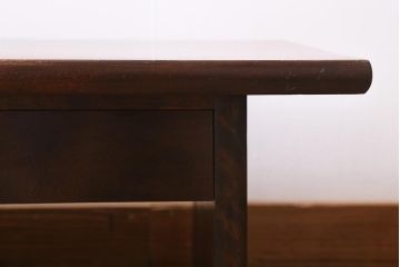 中古　松本民芸家具　#204型　コンパクトで使いやすい引き出し付きの上品な座机(ローテーブル、文机)(R-039709)