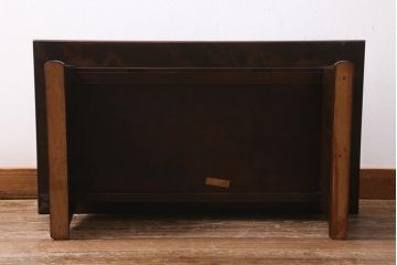 中古　松本民芸家具　#204型　コンパクトで使いやすい引き出し付きの上品な座机(ローテーブル、文机)(R-039709)