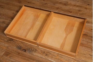 中古　松本民芸家具　シックな書斎作りにおすすめの平机(デスク、ワークデスク、在宅ワーク、在宅用)(R-039710)