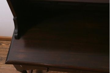 中古　松本民芸家具　シックな書斎作りにおすすめの平机(デスク、ワークデスク、在宅ワーク、在宅用)(R-039710)