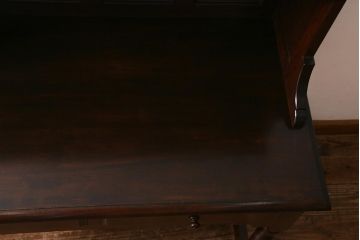 中古　松本民芸家具　シックな書斎作りにおすすめの平机(デスク、ワークデスク、在宅ワーク、在宅用)(R-039710)