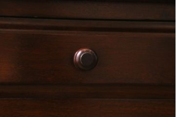 中古　松本民芸家具　シックな書斎作りにおすすめの平机(デスク、ワークデスク、在宅ワーク、在宅用)(R-039710)