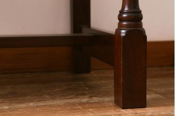 中古　松本民芸家具　シックな書斎作りにおすすめの平机(デスク、ワークデスク、在宅ワーク、在宅用)(R-039710)