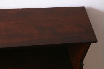 中古　松本民芸家具　シックな書斎作りにおすすめの平机(デスク、ワークデスク、在宅ワーク、在宅用)(R-039710)